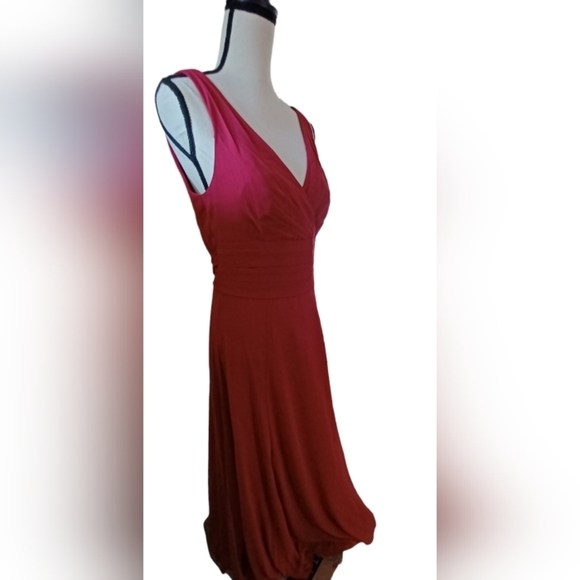 Long Tank Red Chiffon 8 Formal Holiday Dress - Picture 2 of 11